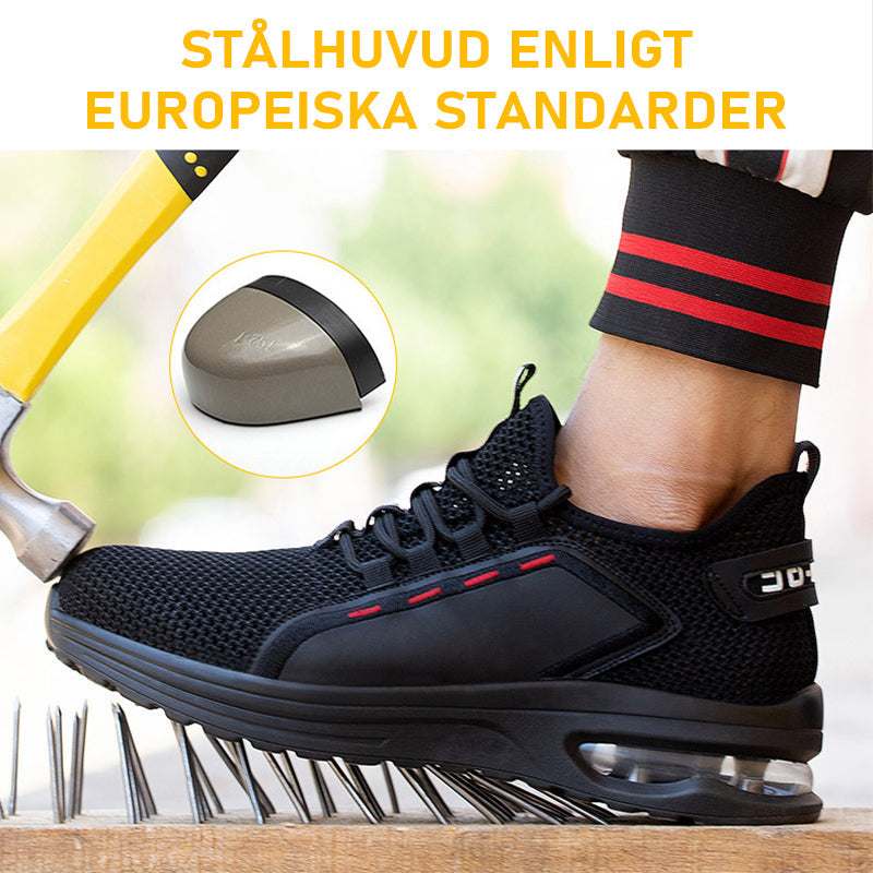 Belörbin.com Herr Andningsbara Skyddsskor med Ståltåhätta och Kevlarsula - Premium Arbetskomfort