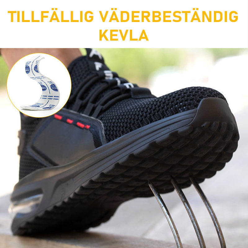 Belörbin.com Herr Andningsbara Skyddsskor med Ståltåhätta och Kevlarsula - Premium Arbetskomfort